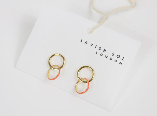 Pink Link Earrings