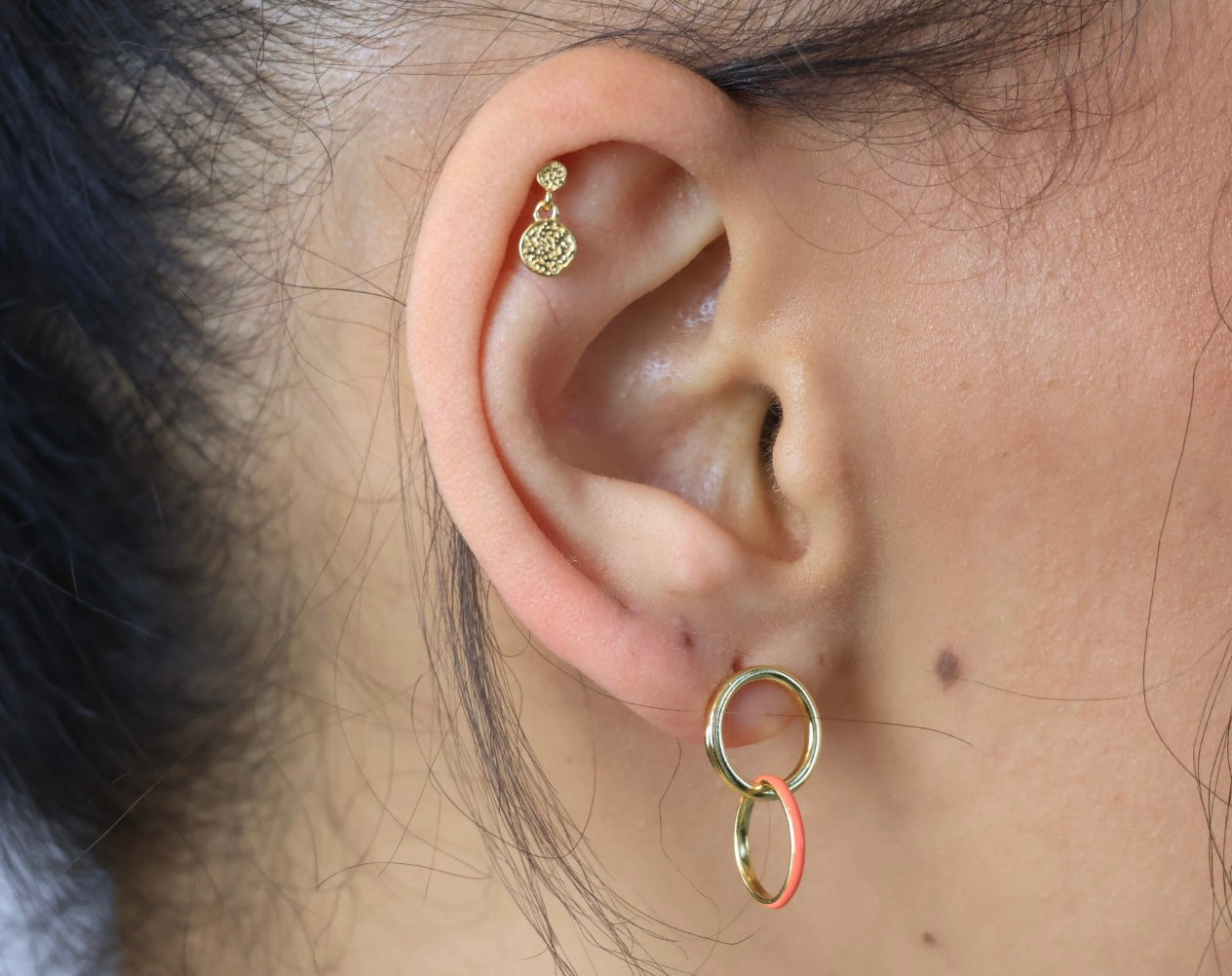 Pink Link Earrings