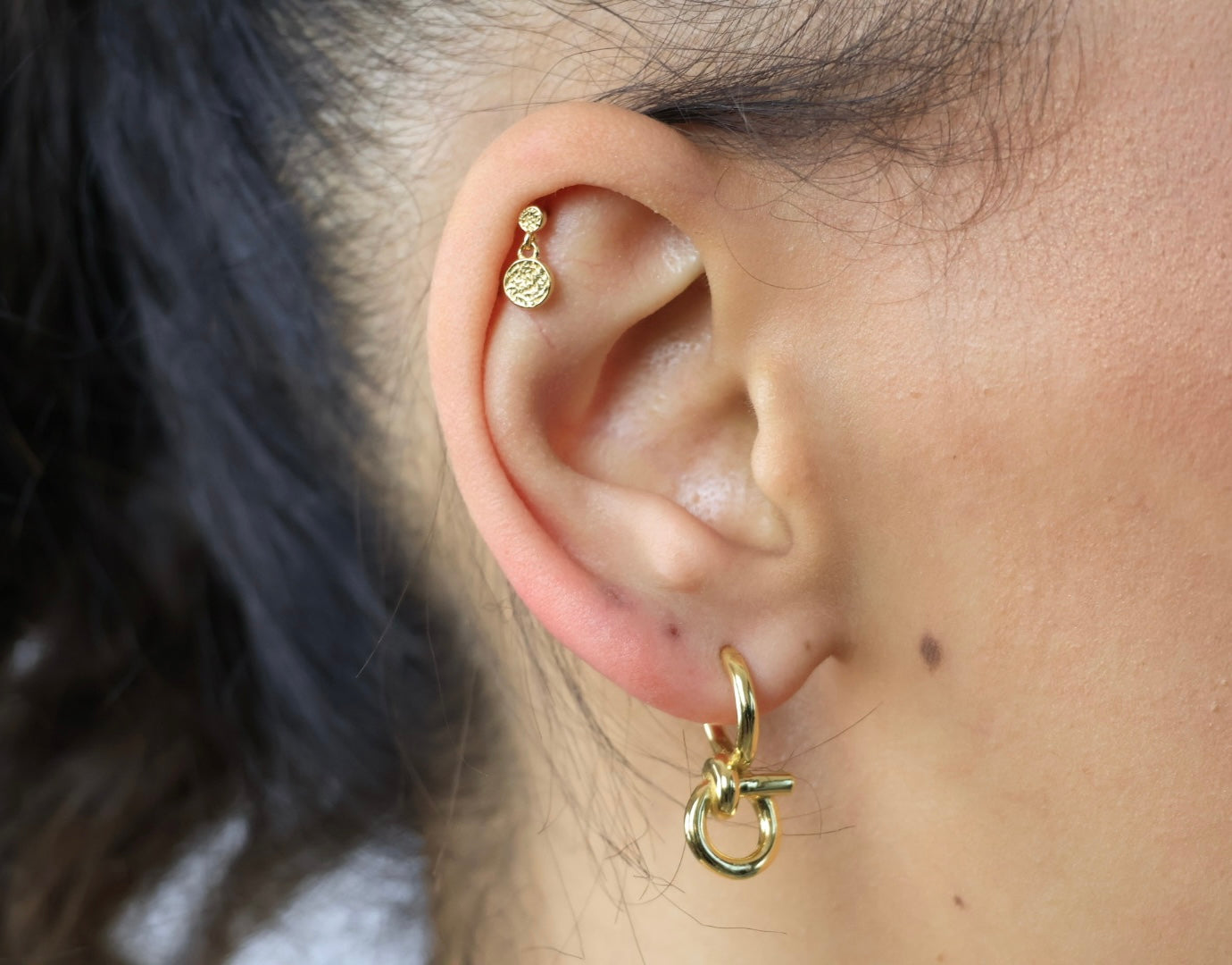 Dainty Hammered Earrings