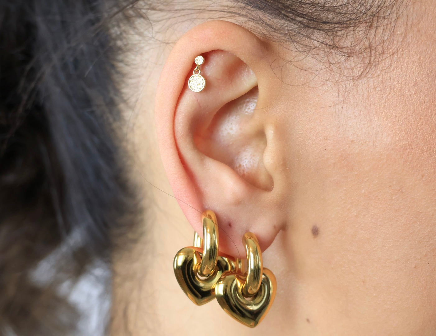 Heart Hoop earrings