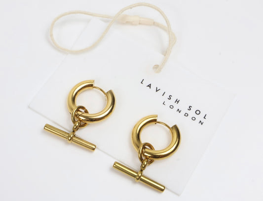 T-bar Hoop earrings